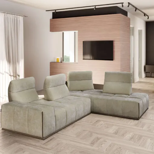 Divano angolare in pelle Block di Cuborosso