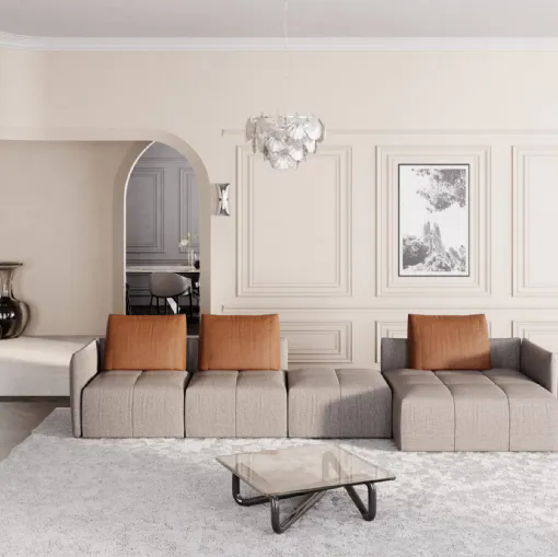 Divano con penisola Cube di Cuborosso