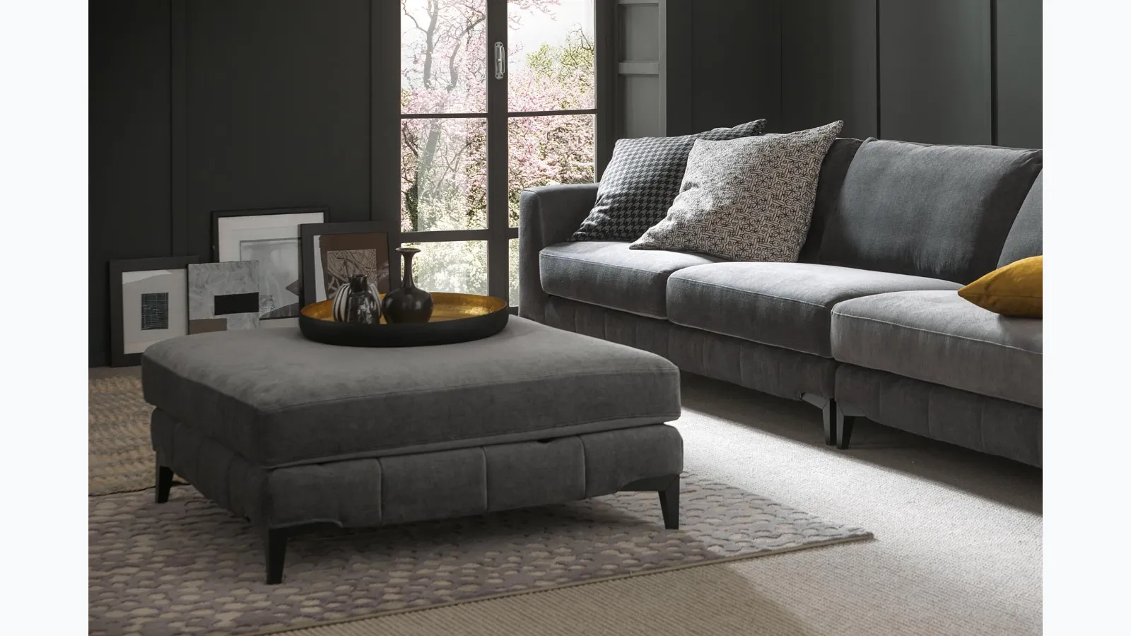 Pouf Fonema in tessuto di DHome