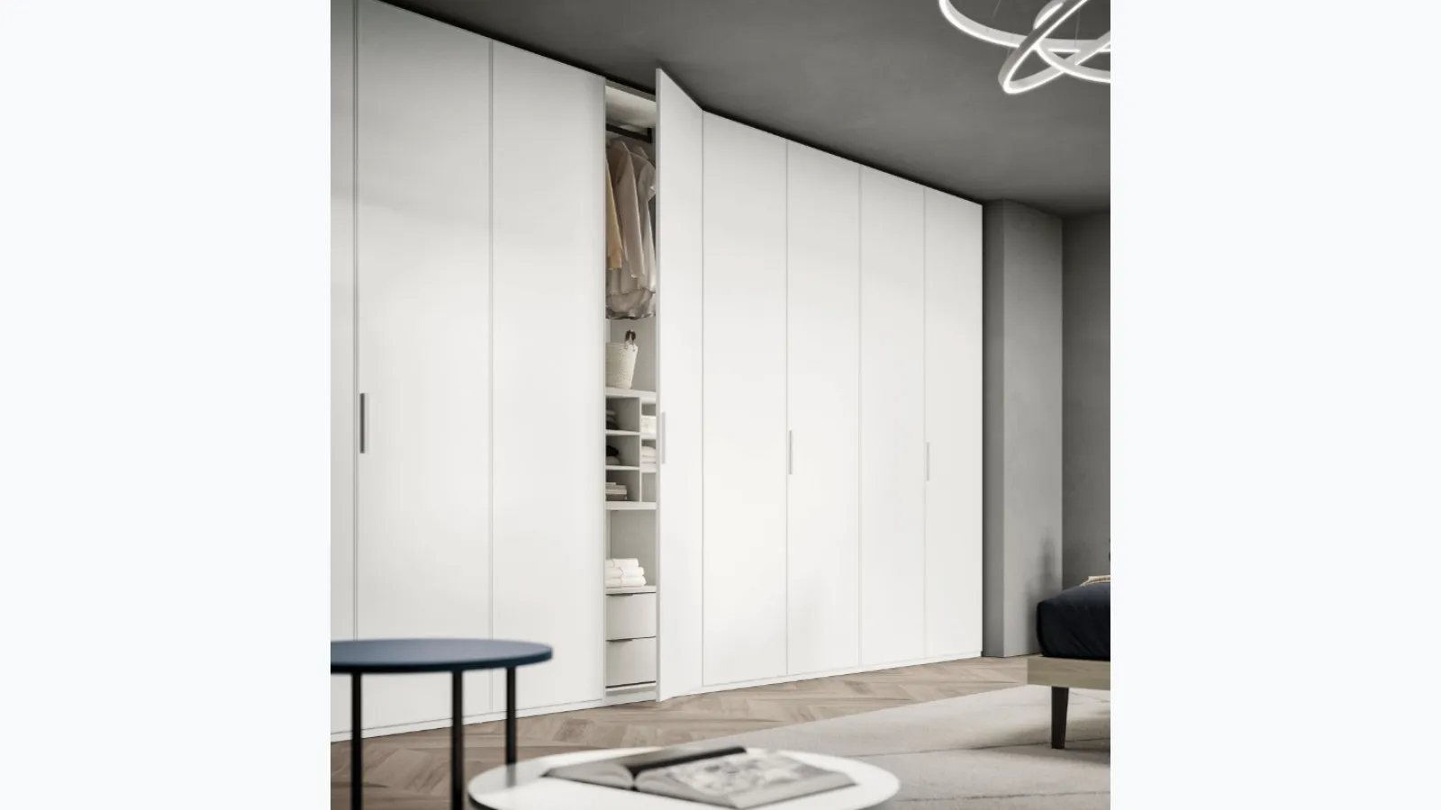 Armadio Ardecò Box Bianco in laccato opaco di Spagnol Mobili