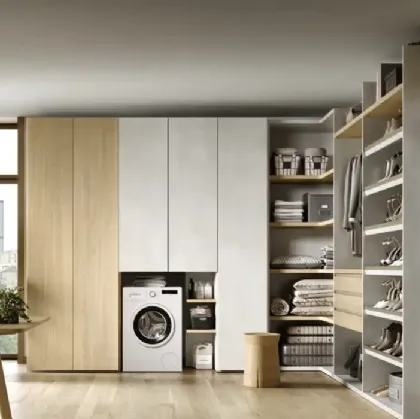 Cabina armadio angolare Taurus T524 di Moretti Compact Giorno Notte