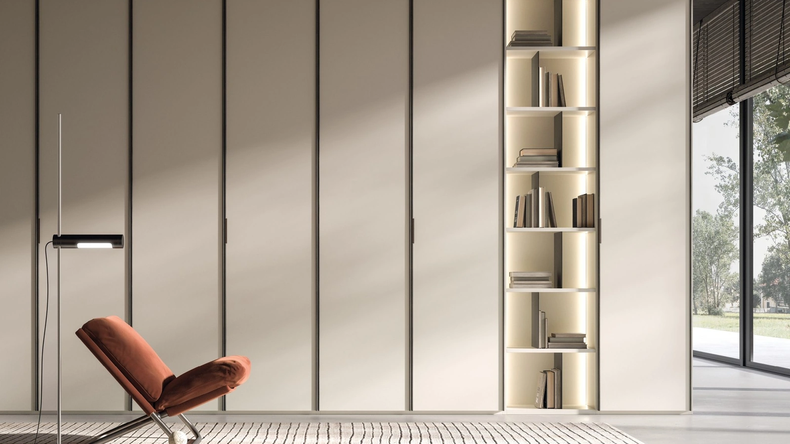 Armadio battente Kyoto Bianco di Tagliabue Mobili