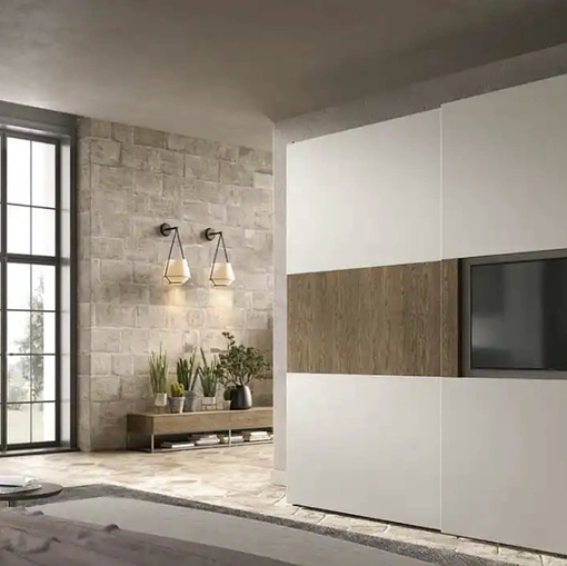 Armadio con ante scorrevoli Brunale TV S159 di Moretti Compact Giorno Notte