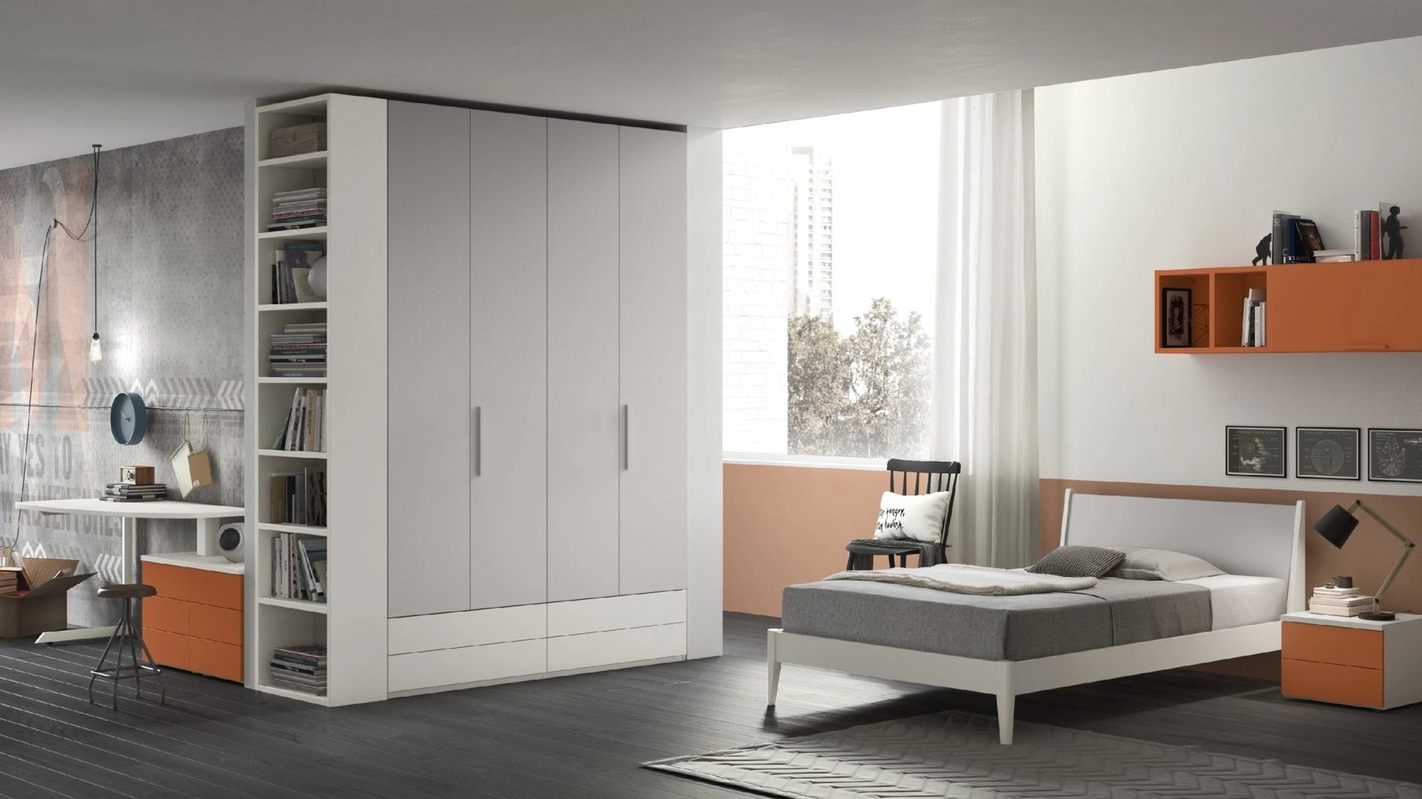 Cameretta componibile Composizione 104A di Furlan