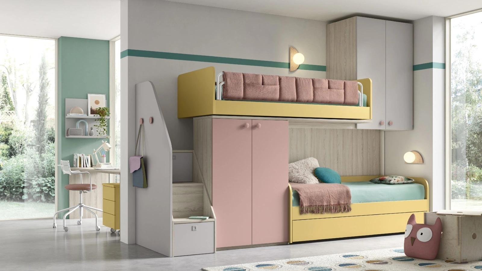 Cameretta a soppalco Composizione 110A di Furlan