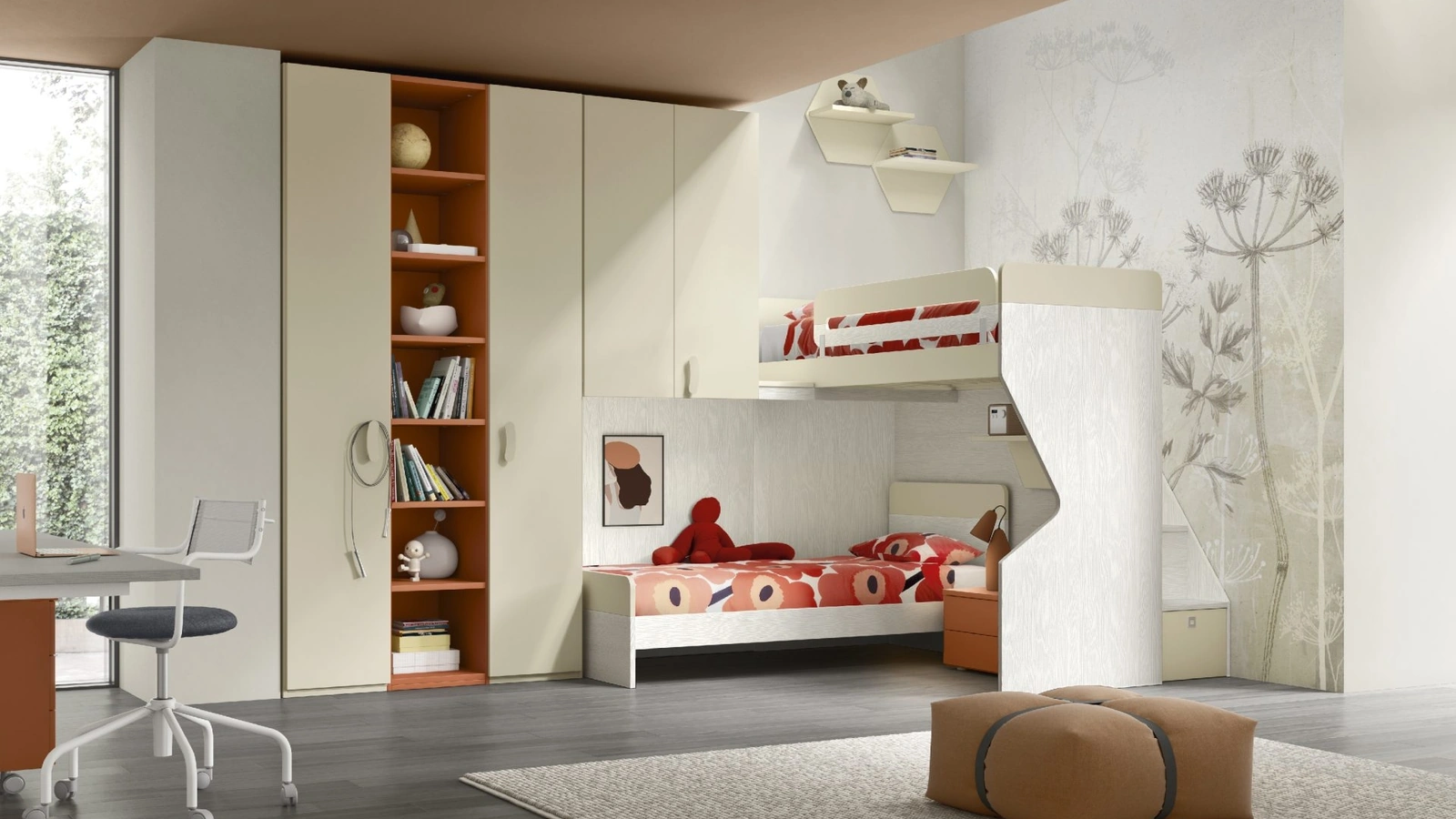 Cameretta a soppalco Composizione 112A di Furlan