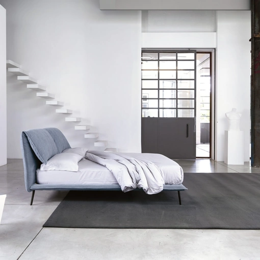 Letto in tessuto imbottito Eos di Noctis