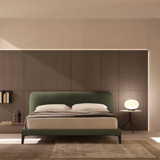 Letto in tessuto imbottito Riviera di Tagliabue Mobili