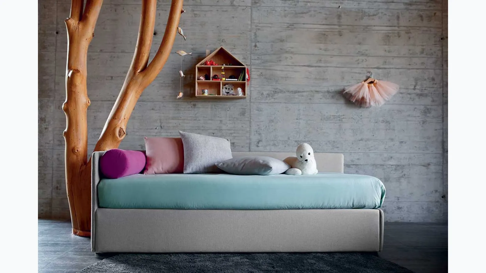 Letto singolo Duplo di Bontempi Letti Design