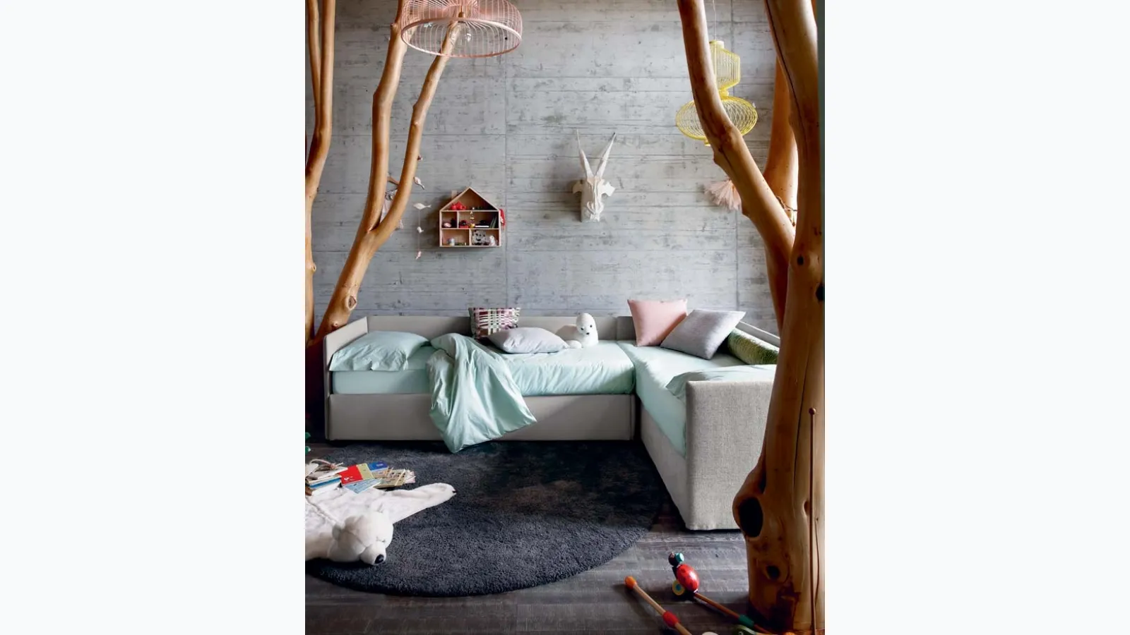 Letto singolo Duplo di Bontempi Letti Design