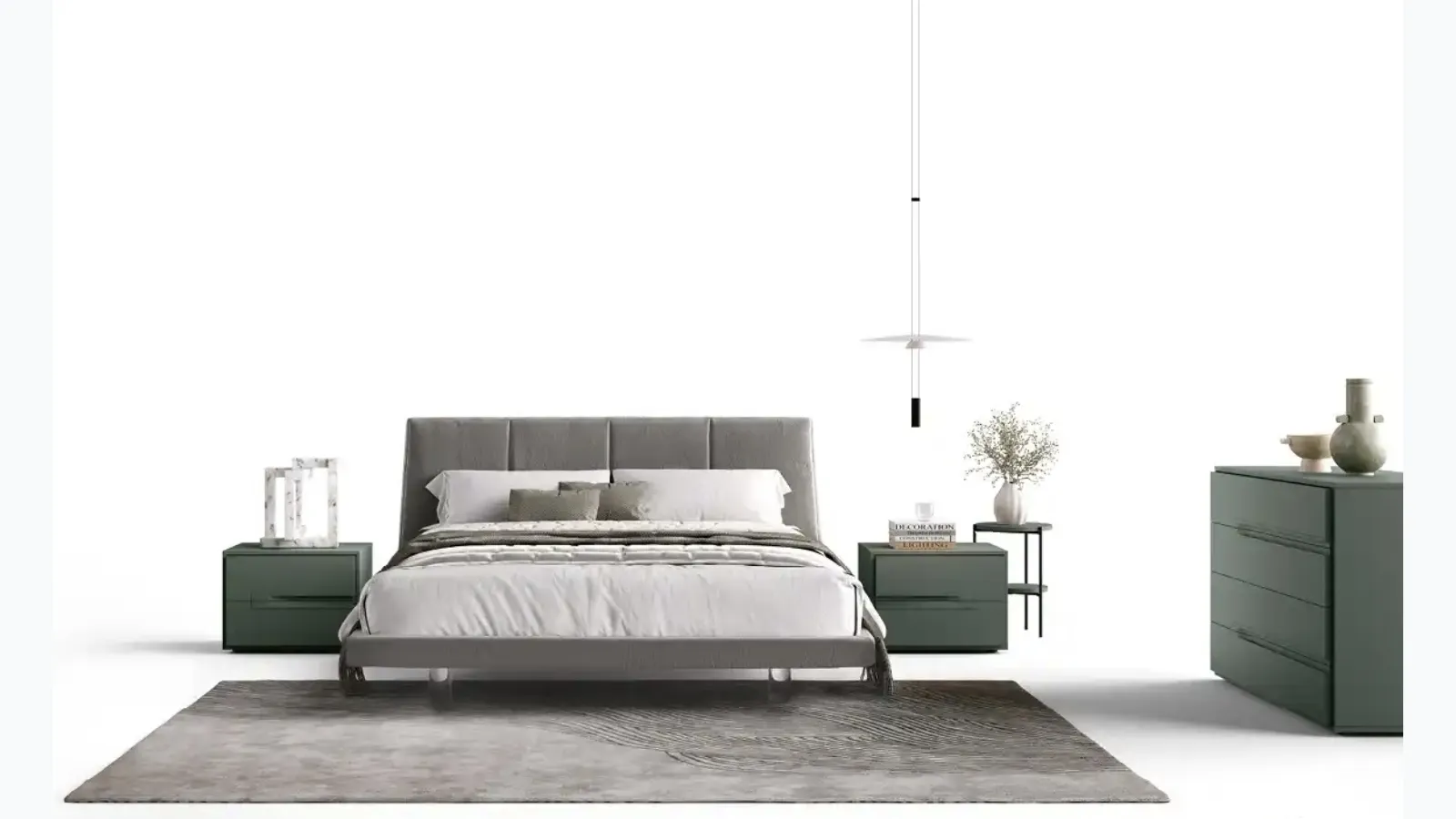 Letto Sirius S11 in tessuto imbottito di Moretti Compact Giorno Notte