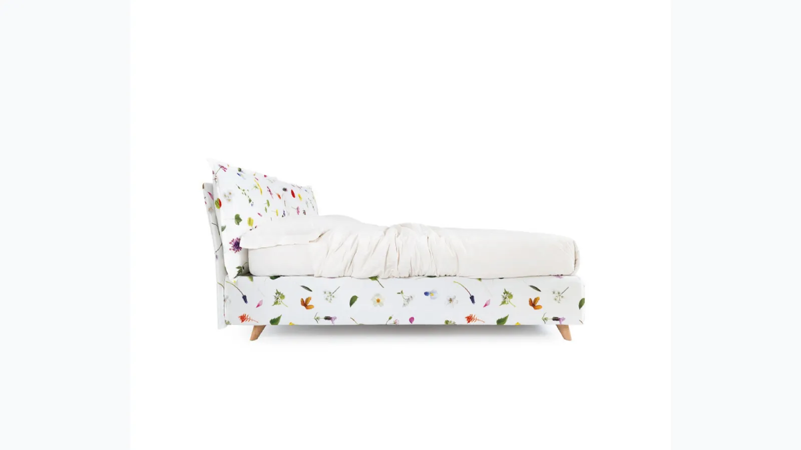 Letto in tessuto a fiori con contenitore So Wild di Noctis