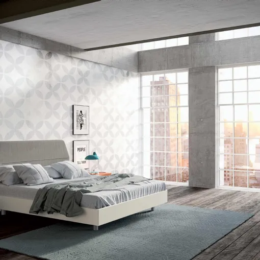 Letto con testiera Ego di Spagnol Mobili