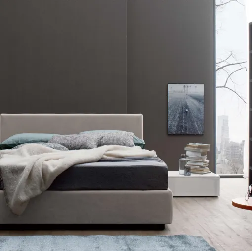 Letto in tessuto New Life di Spagnol Mobili