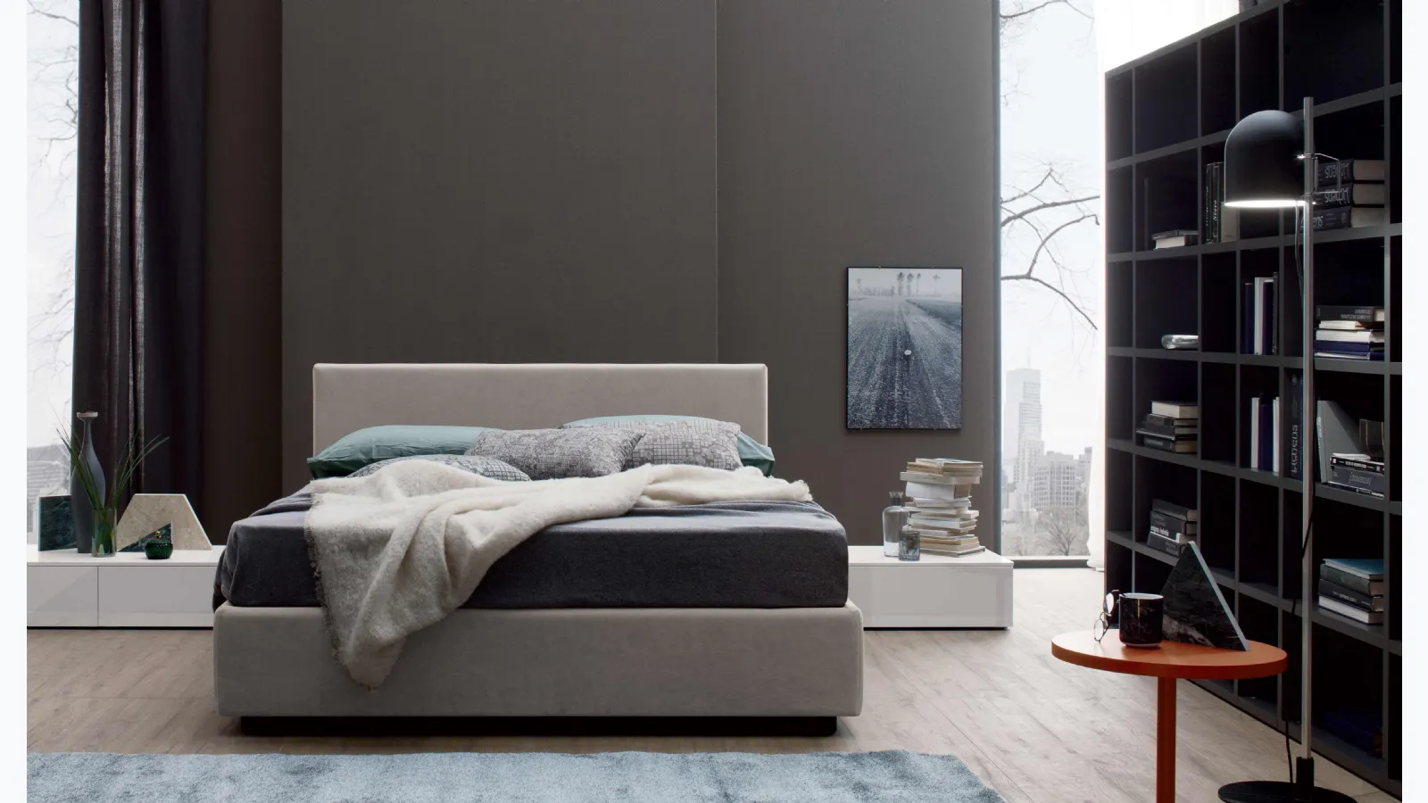 Letto in tessuto New Life di Spagnol Mobili