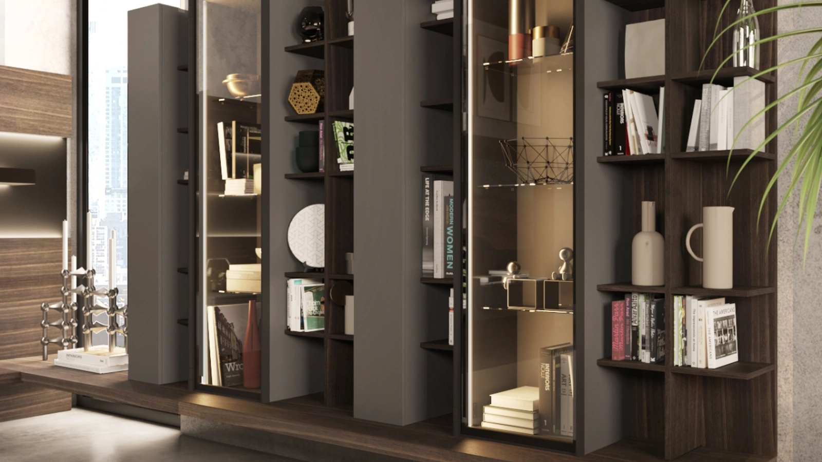 Libreria 18 a muro di Turati T4