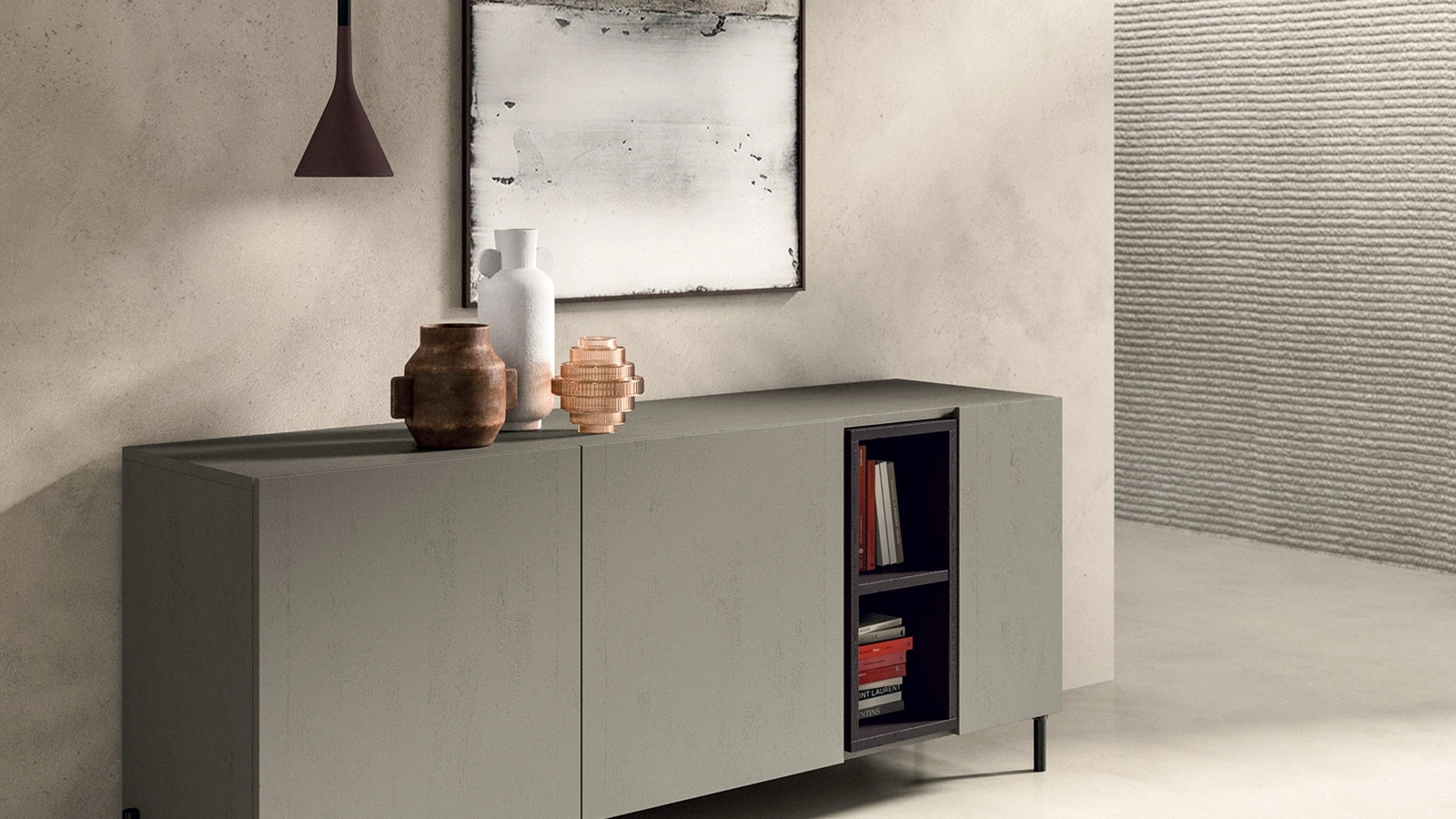 Madia in legno massello Linear di FGF Mobili