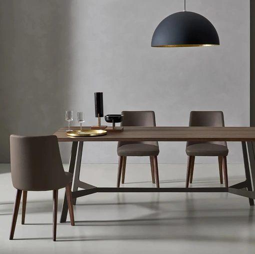 Sedia Eva in tessuto imbottito di Sangiacomo