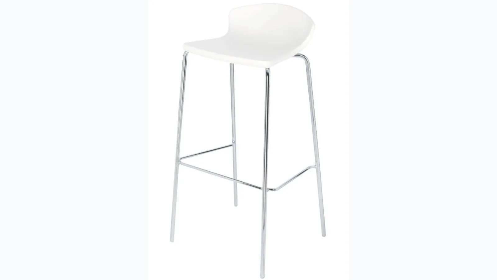 Sgabello Simply con seduta in tecnopolimero e base in metallo di Veneta Cucine