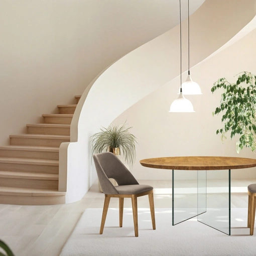 Tavolo tondo Ghost di FGF Mobili