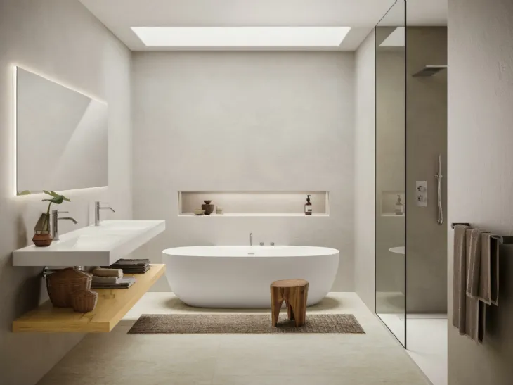 Mobile da Bagno sospeso dal design essenziale Freestyle 02 di GB Group