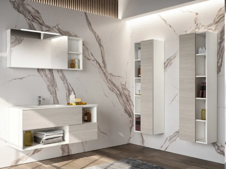 Mobile Bagno in essenza Rovere silver Open 03 di GB Group