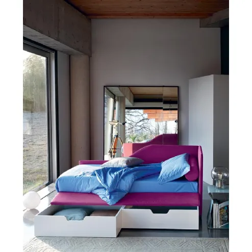 Letto singolo con testiera Java di Le Comfort