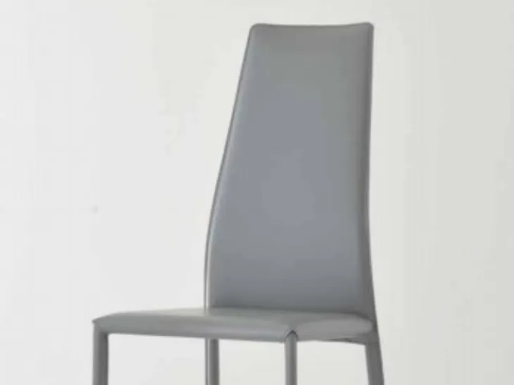 Sedia in pelle con schienale alto Emi di Sedie Brianza