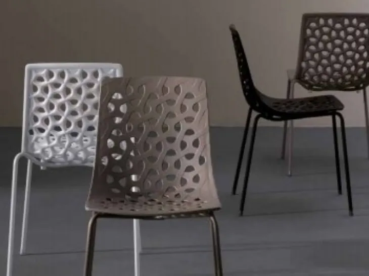 Sedia fissa in plastica Tess di Sedie Brianza