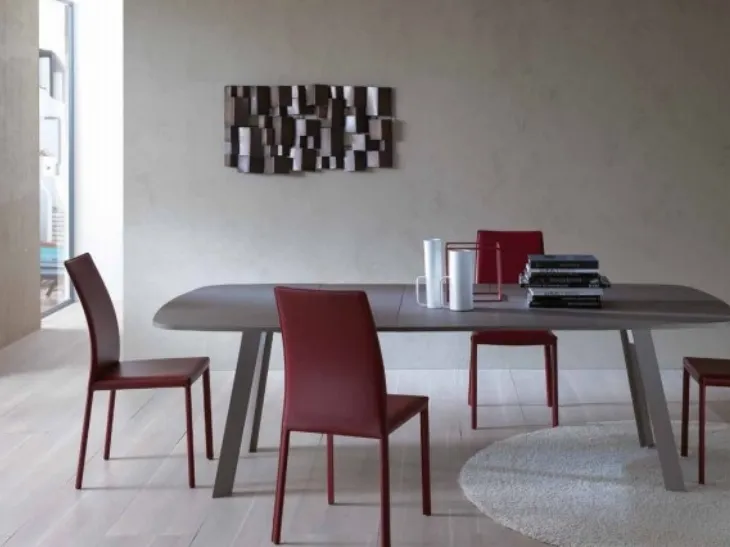 Tavolo in laminato Upper Round di Sedie Brianza