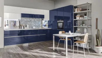 Lounge angolare Blu Navy