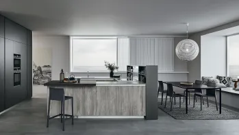Lounge con isola Pro Metallo Liquido