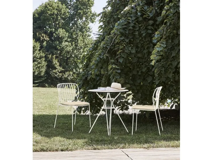 Tavolo da giardino Vincent Basso Outdoor in acciaio laccato di Bontempi